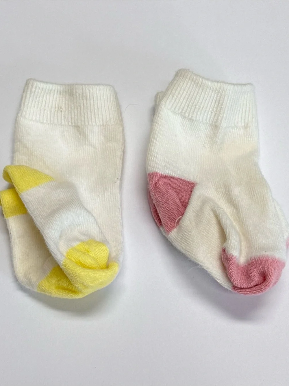 VTG Lot/12 NB Baby Cuff & Ankle Socks and Booties and Headband with Flower Trim